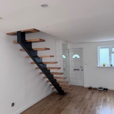 Steel Spine Staircase with Oak Treads, London SE8 Steel Spine Staircase with Oak Treads, London SE8